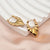 1 Pair Simple Style Heart Shape Solid Color Plating Stainless Steel 18k Gold Plated Earrings