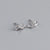 1 Pair Simple Style Infinity Sterling Silver Hollow Out Inlay Rhinestones Ear Studs