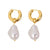 1 Pair Simple Style Irregular Copper Pearl Plating 18k Gold Plated Drop Earrings