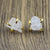 1 Pair Simple Style Irregular Inlay Gem Natural Stone Ear Studs