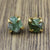 1 Pair Simple Style Irregular Inlay Gem Natural Stone Ear Studs