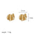 1 Pair Simple Style Irregular Solid Color Plating Pleated Copper 18k Gold Plated Silver Plated Ear Studs