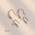 1 Pair Simple Style Irregular Stainless Steel Ear Hook