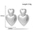 1 Pair Simple Style Korean Style Heart Shape Stainless Steel 18k Gold Plated Drop Earrings