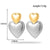 1 Pair Simple Style Korean Style Heart Shape Stainless Steel 18k Gold Plated Drop Earrings