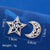 1 Pair Simple Style Leaf Moon Heart Shape Inlay Copper Zircon Drop Earrings Ear Studs