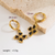 1 Pair Simple Style Leaves Solid Color Comma Polishing Plating Stainless Steel 18k Gold Plated Drop Earrings Ear Studs