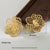 1 Pair Simple Style Leaves Solid Color Flower Plating Hollow Out Stainless Steel 18k Gold Plated Drop Earrings Ear Studs