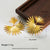 1 Pair Simple Style Leaves Solid Color Flower Plating Hollow Out Stainless Steel 18k Gold Plated Drop Earrings Ear Studs