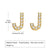 1 Pair Simple Style Letter Inlay Copper Zircon Gold Plated Ear Studs