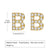 1 Pair Simple Style Letter Inlay Copper Zircon Gold Plated Ear Studs