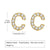 1 Pair Simple Style Letter Inlay Copper Zircon Gold Plated Ear Studs