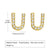 1 Pair Simple Style Letter Inlay Copper Zircon Gold Plated Ear Studs