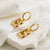 1 Pair Simple Style Letter Plating Stainless Steel 18k Gold Plated Ear Clip