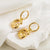 1 Pair Simple Style Letter Plating Stainless Steel 18k Gold Plated Ear Clip