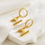 1 Pair Simple Style Letter Plating Stainless Steel 18k Gold Plated Ear Clip