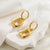 1 Pair Simple Style Letter Plating Stainless Steel 18k Gold Plated Ear Clip