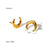 1 Pair Simple Style Moon Plating Stainless Steel 18k Gold Plated Ear Studs