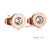 1 Pair Simple Style Number Stainless Steel Inlay Zircon Ear Studs