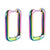 1 Pair Simple Style Oval Plating Stainless Steel Earrings