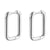 1 Pair Simple Style Oval Plating Stainless Steel Earrings