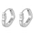 1 Pair Simple Style Oval Plating Stainless Steel Earrings