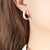 1 Pair Simple Style Round Enamel Plating Titanium Steel 18k Gold Plated Hoop Earrings