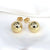 1 Pair Simple Style Round Plating Copper Gold Plated Ear Studs