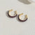 1 Pair Simple Style Round Plating Inlay Copper Zircon 14k Gold Plated Ear Cuffs