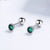 1 Pair Simple Style Round Plating Inlay Sterling Silver Zircon Ear Studs