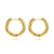 1 Pair Simple Style Round Plating Stainless Steel 18k Gold Plated Earrings