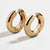 1 Pair Simple Style Round Plating Stainless Steel 18k Gold Plated Hoop Earrings