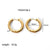 1 Pair Simple Style Round Plating Stainless Steel 18k Gold Plated Hoop Earrings