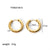 1 Pair Simple Style Round Plating Stainless Steel 18k Gold Plated Hoop Earrings