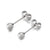 1 Pair Simple Style Round Plating Stainless Steel Ear Studs