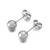 1 Pair Simple Style Round Plating Stainless Steel Ear Studs