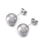 1 Pair Simple Style Round Plating Stainless Steel Ear Studs