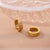 1 Pair Simple Style Round Plating Stainless Steel Titanium Steel 18k Gold Plated Hoop Earrings