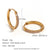 1 Pair Simple Style Round Solid Color Plating Inlay Stainless Steel Zircon 18k Gold Plated Hoop Earrings