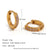 1 Pair Simple Style Round Solid Color Plating Inlay Stainless Steel Zircon 18k Gold Plated Hoop Earrings