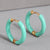 1 Pair Simple Style Round Solid Color Stainless Steel Hoop Earrings