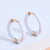 1 Pair Simple Style Round Stainless Steel Hoop Earrings