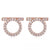 1 Pair Simple Style Round Stainless Steel Inlay Zircon Ear Studs