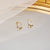 1 Pair Simple Style Round Stainless Steel Plating Inlay Rhinestones 14k Gold Plated Ear Studs