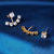 1 Pair Simple Style Shiny Anchor Stainless Steel Plating Inlay Zircon 18k Gold Plated White Gold Plated Ear Studs