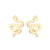 1 Pair Simple Style Snake Stainless Steel Plating Ear Studs