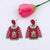 1 Pair Simple Style Snowman Printing Arylic Drop Earrings