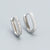 1 Pair Simple Style Solid Color Inlay Sterling Silver Zircon Earrings