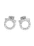 1 Pair Simple Style Solid Color Inlay Titanium Steel Zircon Ear Studs