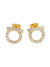 1 Pair Simple Style Solid Color Inlay Titanium Steel Zircon Ear Studs